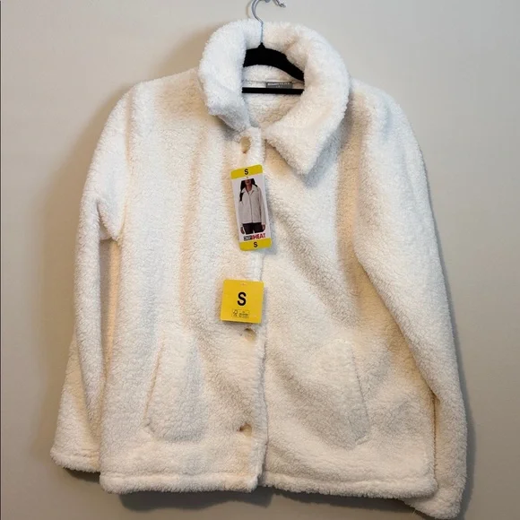 32 Degrees Cream Sherpa Jacket women’s small - Picture 2 of 6